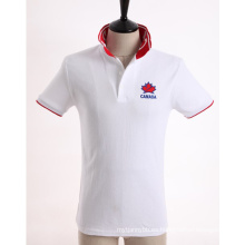 Camisetas de polo bordadas de encargo del polo de los hombres del algodón